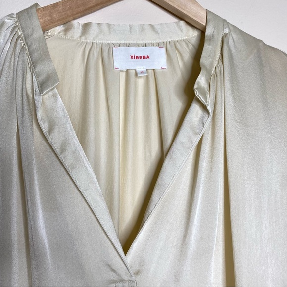 XIRENA CREAM MAYSON 100% SILK BLOUSE -Stardust - Picture 4 of 16